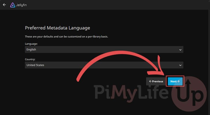 Select metadata language