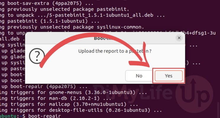 Upload Ubuntu Boot Repair Tool Report