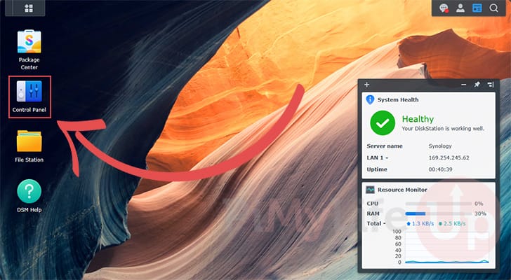 Open the Synology Control Panel