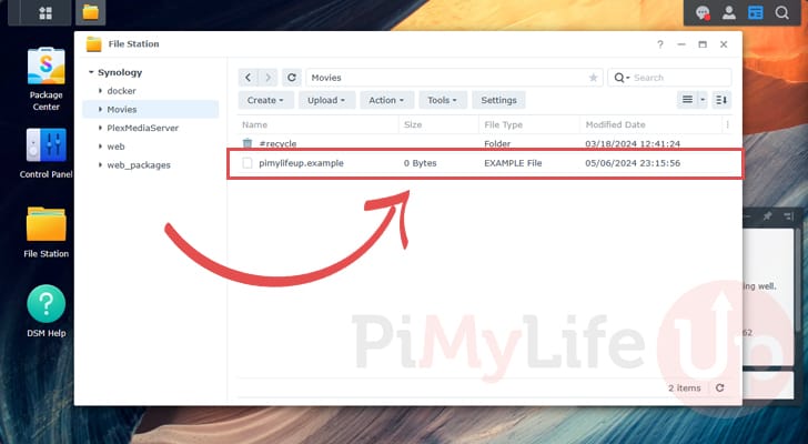 File Created over NFS for Synology