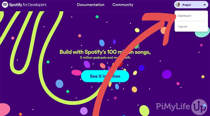 Go to the Spotify Developers Dashboard