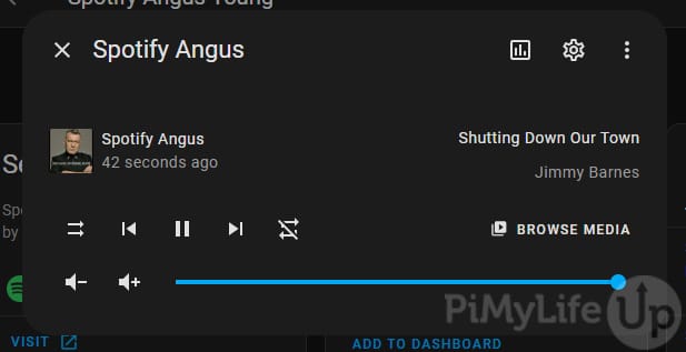 Home Assistant Spotify Controls