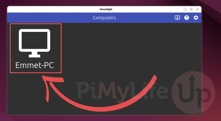 Select Computer to Stream from to your Linux Moonlight Client