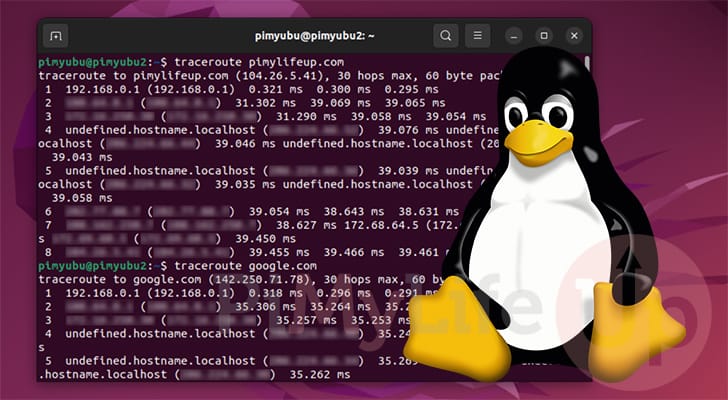 Linux perform traceroute