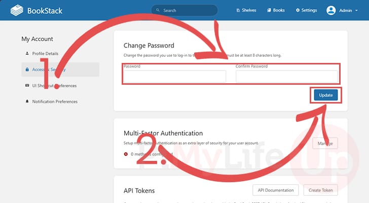 Update default password for your Raspberry Pi BookStack admin