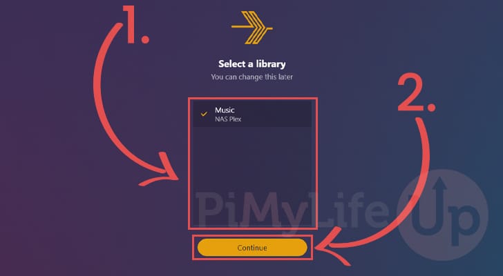 Select Library to Connect Raspberry Pi Plexamp client to