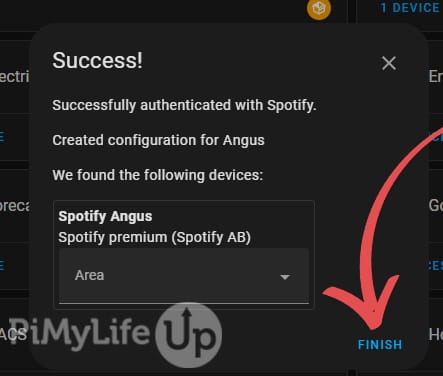 Spotify Setup Success in Home Assistant