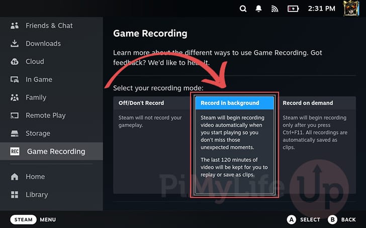 Background Game Recording on the Steam Deck