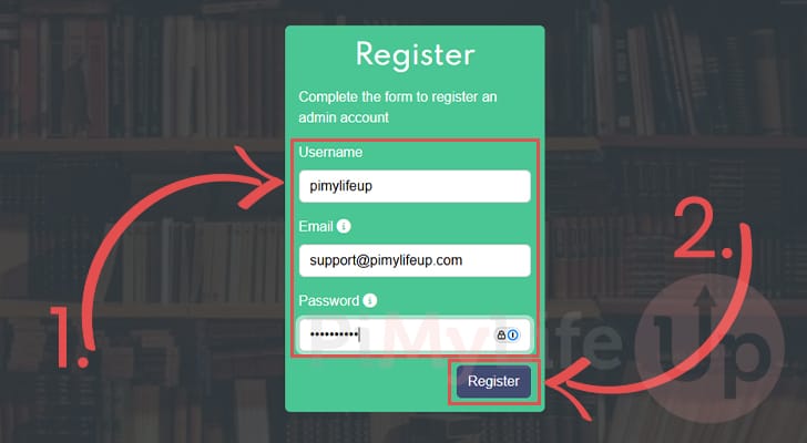 Register new Kavita account on the Raspberry Pi