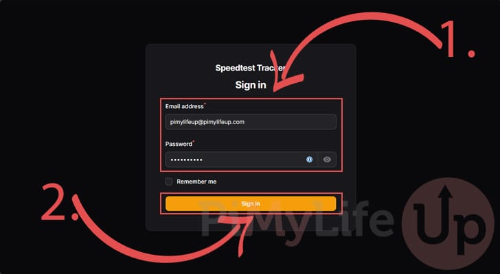 Login using updated details