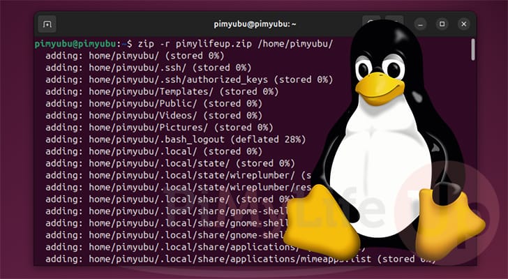 Linux Zip Directory