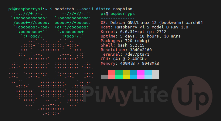 Neofetch on Raspberry Pi OS