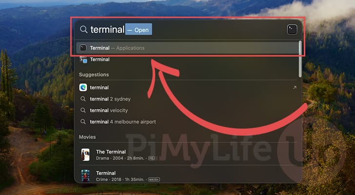 Open the terminal