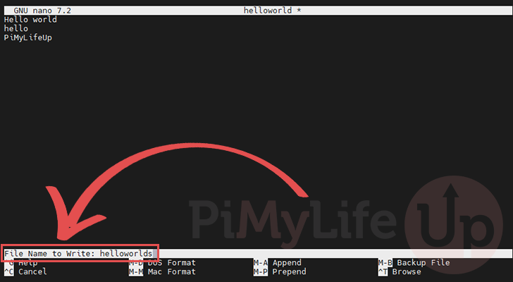 Save changes in Nano without Exiting