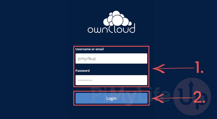 Login to your ownCloud Installation