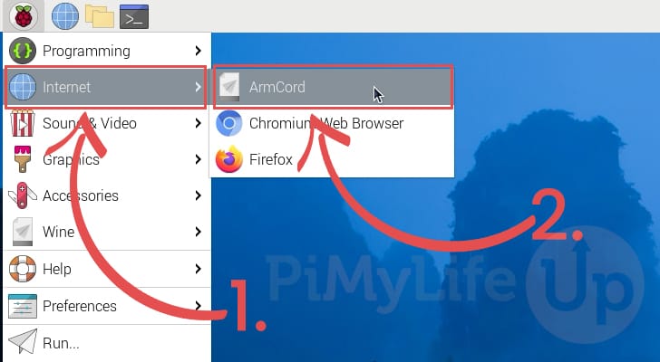 Open ArmCord on the Raspberry Pi