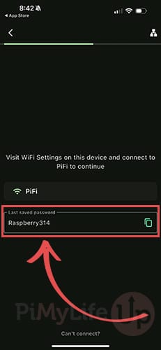 Default password for the PiFi Wi-Fi router