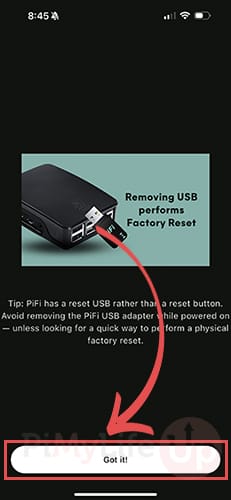 Removing USB warning