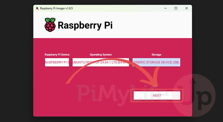 Begin flashing Ubuntu to Raspberry Pi