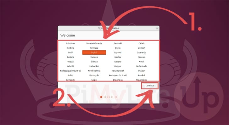 Select Language to use for Ubuntu on the Raspberry Pi