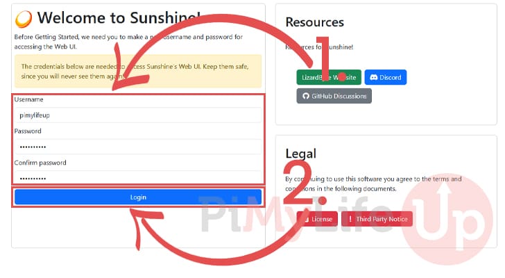 Create Admin Account for Sunshine on Ubuntu