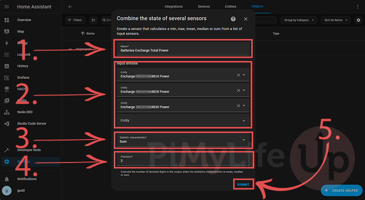 Combine each Enphase battery output in Home Assistant