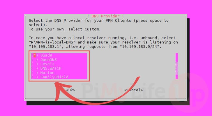 Choose DNS provider for your Ubuntu WireGuard VPN