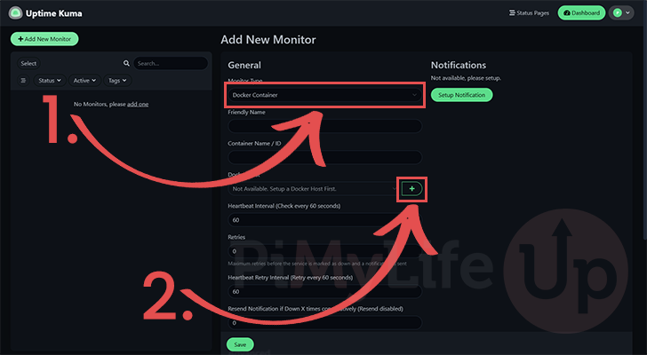 Change Uptime Kuma mode to Docker