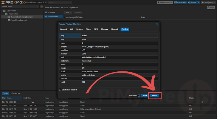 Finish creation of the HAOS VM