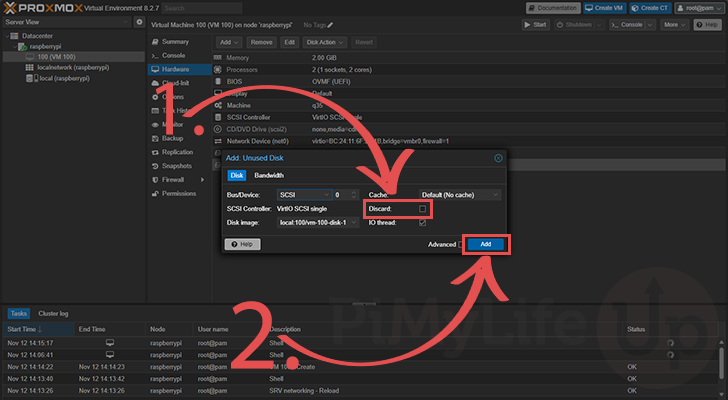 Add Home Assistant Disk to Promox VM