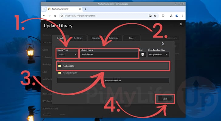 Add your first Audio book library to your Raspberry Pi