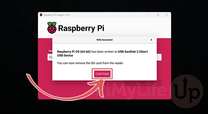 Successfully installed Raspberry Pi OS to your Storage Device