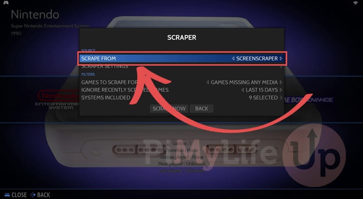 Update scraper setting