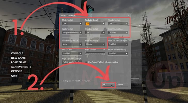 Adjust graphics settings to low