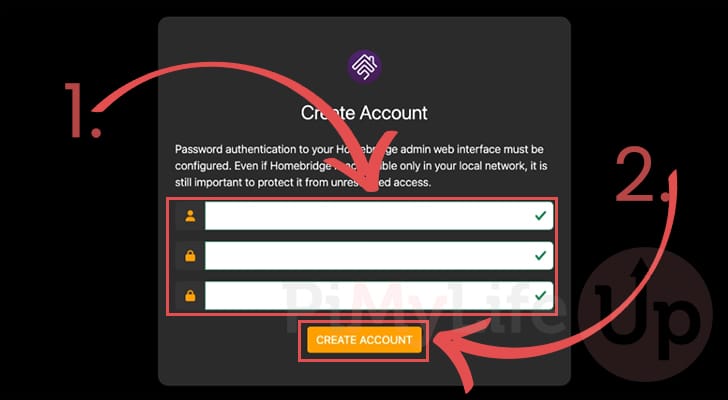Fill out account details and click Create Account