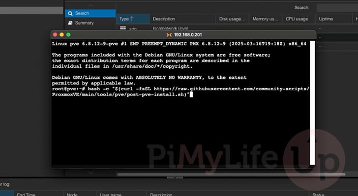 Run post Proxmox VE Install Script