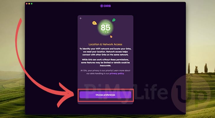Network Access for the ORB App