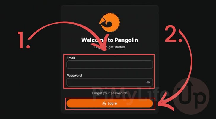 Pangolin Linux Login Screen