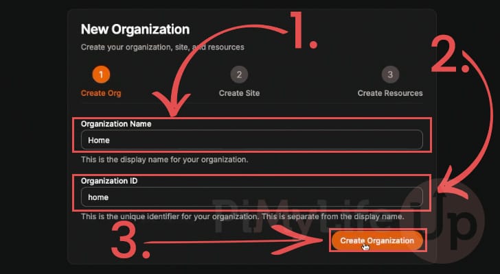 Create organization
