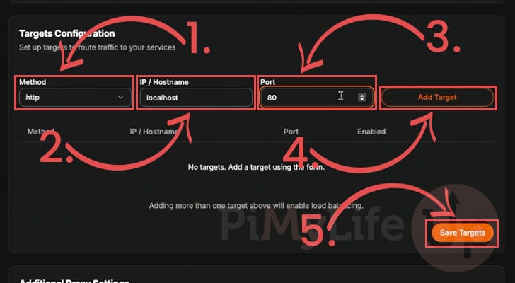 Set up resource target