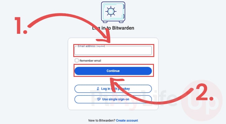 Login to your Bitwarden Server running on Docker
