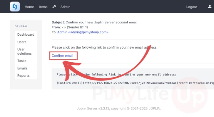 Confirm email Change