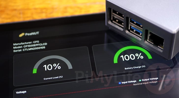 Raspberry Pi PeaNUT NUT UPS Dashboard