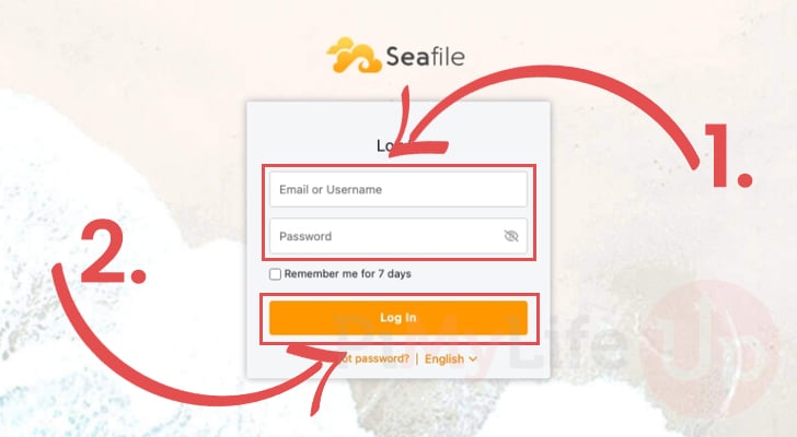 Login to your Seafile Docker Instalaltion