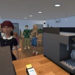 Cup and Counter Coffee Shop Front Area Serving People