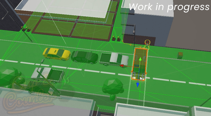 Early Traffic and pedestrian setup in Cup and Counter