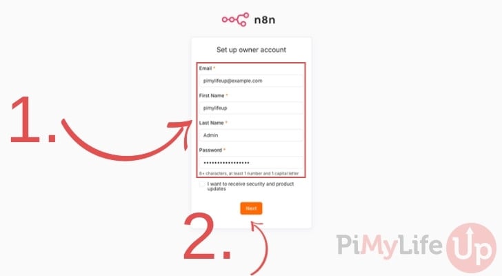 n8n - Set Up Owner Account