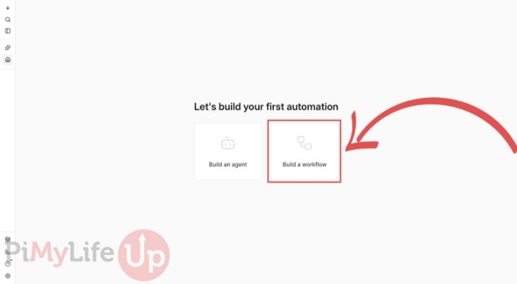 n8n - Overview - Click Build a Workflow